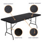 TABLE PLIANTE - IMITATION ROTIN - 180 x 75 x 74 cm TABLE PLIANTE - IMITATION ROTIN - 180 x 75 x 74 cm