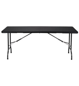 TABLE PLIANTE - IMITATION ROTIN - 180 x 75 x 74 cm - PRL