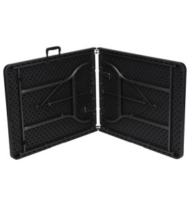 TABLE PLIANTE - IMITATION ROTIN - 180 x 75 x 74 cm - PRL