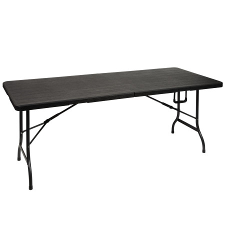 TABLE PLIANTE - IMITATION BOIS - 180 x 75 x 74 cm - PRL