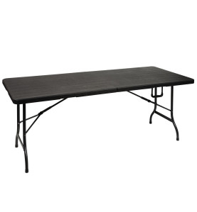 TABLE PLIANTE - IMITATION BOIS - 180 x 75 x 74 cm - PRL