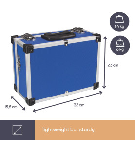 VALISE À OUTILS EN ALUMINIUM - 320 x 230 x 155 mm - 11,4 L - BLEU - PR