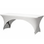 Housse extensible pour table rectangulaire - arqué - blanc