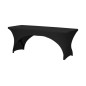 Housse extensible pour table rectangulaire - arqué - noir