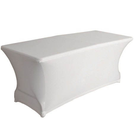 Housse extensible pour table rectangulaire - blanc - PRL