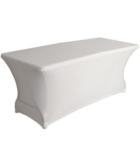 Housse extensible pour table rectangulaire - blanc - PRL