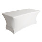 Housse extensible pour table rectangulaire - blanc