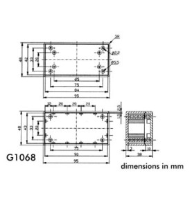 COFFRET EN ABS - GRIS 95 x 48 x 38mm - Velleman