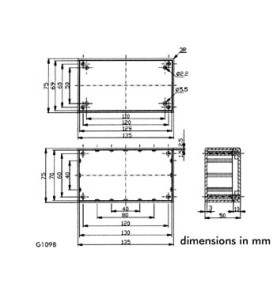 COFFRET EN ABS - GRIS 135 x 75 x 50mm - Velleman