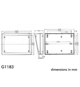 COFFRET POUR CLAVIER - GRIS 189 x 134 x 32/55mm - Velleman