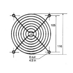 GRILLE POUR VENTILATEUR 120 x 120mm