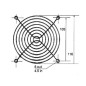 GRILLE POUR VENTILATEUR 120 x 120mm