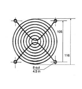 GRILLE POUR VENTILATEUR 120 x 120mm - Velleman