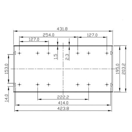 BOÎTIERS ABS 19" POUR MONTAGE EN RACK - 1U