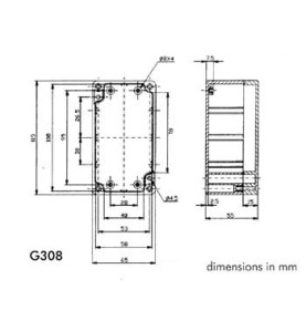 COFFRET ETANCHE EN ABS - GRIS FONCE 115 x 65 x 55mm - Velleman