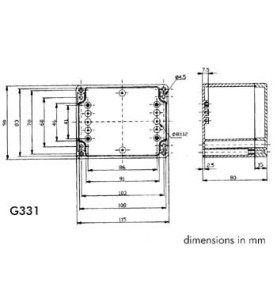 COFFRET ETANCHE EN ABS - GRIS FONCE 115 x 90 x 80mm - Velleman
