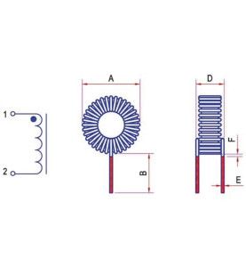 Bobine de ligne toroidale 100µH 84mohm - 2.5A - Velleman
