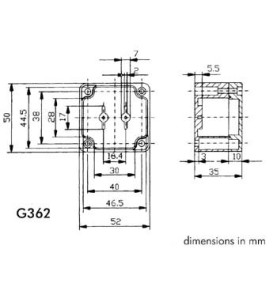 COFFRET ETANCHE EN ABS - GRIS FONCE 52 x 50 x 35mm - Velleman