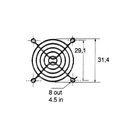 GRILLE POUR VENTILATEUR 40 x 40mm