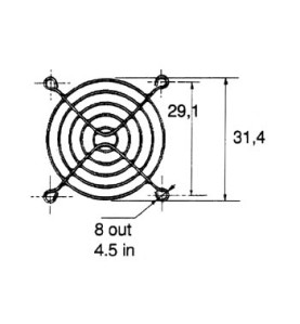 GRILLE POUR VENTILATEUR 40 x 40mm - Velleman