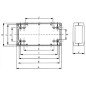 COFFRET EN PLASTIQUE MOULE - GRIS FONCE 120 x 60 x 30mm