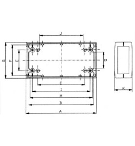 COFFRET EN PLASTIQUE MOULE - GRIS FONCE 120 x 60 x 50mm - Velleman