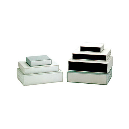 COFFRET ETANCHE ANTIFEU - COUVERCLE GRIS CLAIR AVEC PLAQUES ARRIERES N
