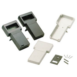 COFFRET EN "T" GRIS 237/95 X 131/95 X 43mm - ZONE D'AFFICHAGE SOLIDE -