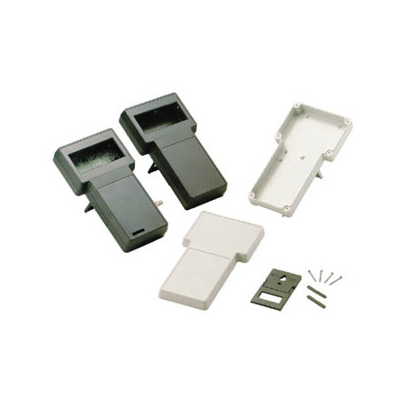 COFFRET EN "T" GRIS 237/95 X 131/95 X 43mm - ZONE D'AFFICHAGE SOLIDE -