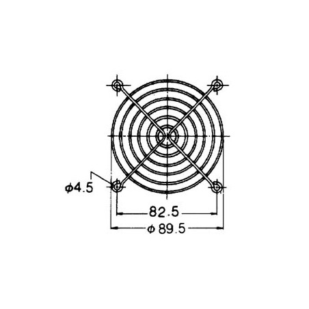 GRILLE POUR VENTILATEUR 92 x 92mm