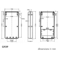 COFFRET TYPE "TELECOMMANDE" - 135 x 70 x 24mm