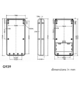 COFFRET TYPE "TELECOMMANDE" - 135 x 70 x 24mm - Velleman