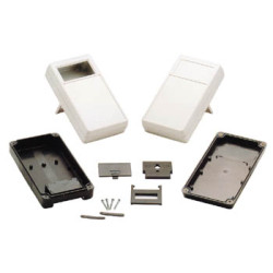COFFRET PORTABLE - GRIS 180 x 100 x 43mm - ZONE D'AFFICHAGE OUVERTE - 