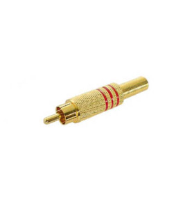 FICHE RCA MALE DORE - ROUGE - Velleman