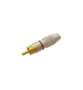 FICHE RCA MALE - CONTACT DORE - ROUGE - Velleman