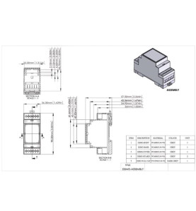BOÎTIER MODULAIRE SUR RAIL DIN - 2MG - Velleman