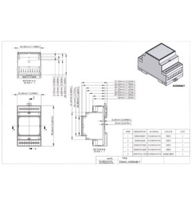 BOÎTIER MODULAIRE SUR RAIL DIN - 3MG - Velleman