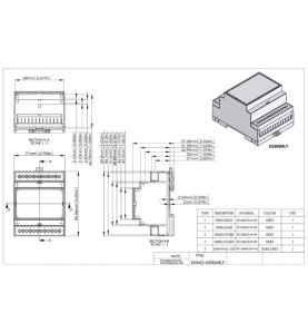 BOÎTIER MODULAIRE SUR RAIL DIN - 4MG - Velleman