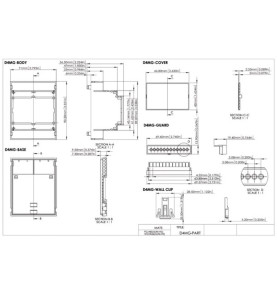 BOÎTIER MODULAIRE SUR RAIL DIN - 4MG - Velleman