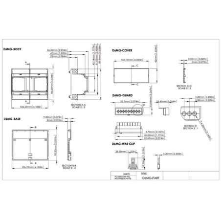 BOÎTIER MODULAIRE SUR RAIL DIN - 6MG
