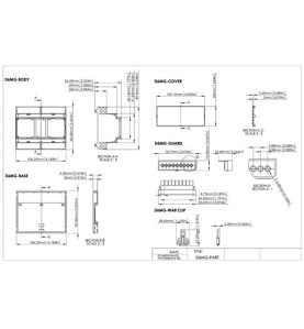 BOÎTIER MODULAIRE SUR RAIL DIN - 6MG - Velleman