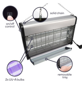 TUE-INSECTES ÉLECTRIQUE - 2 x 15 W - PRL