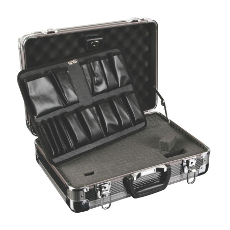 VALISE D'OUTILLAGE AVEC DES COINS ARRONDIS EN ALUMINIUM - 430 x 300 x 