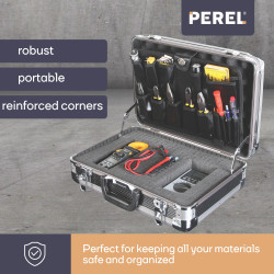 VALISE D'OUTILLAGE AVEC DES COINS ARRONDIS EN ALUMINIUM - 430 x 300 x 150 mm - 19,3 L