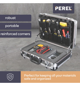 VALISE D'OUTILLAGE AVEC DES COINS ARRONDIS EN ALUMINIUM - 430 x 300 x 