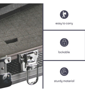 VALISE D'OUTILLAGE AVEC DES COINS ARRONDIS EN ALUMINIUM - 430 x 300 x 