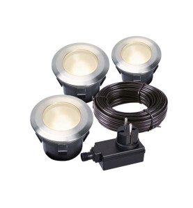 Garden Lights - Larch set - spot a encastrer - 12V - 30lm - 1W - 3000K