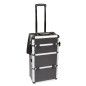 MALLETTE TROLLEY EN ALUMINIUM - 370 x 270 x 670 mm - 66,9 L - NOIR