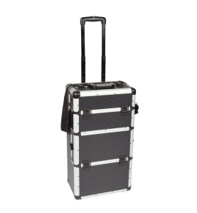 MALLETTE TROLLEY EN ALUMINIUM - 370 x 270 x 670 mm - 66,9 L - NOIR - P