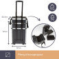 MALLETTE TROLLEY EN ALUMINIUM - 370 x 270 x 670 mm - 66,9 L - NOIR